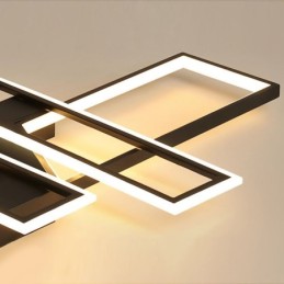 Plafonnier encastré à 4 lampes, luminaire décoratif linéaire géométrique moderne