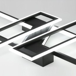 Plafonnier encastré à 4 lampes, luminaire décoratif linéaire géométrique moderne