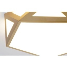Plafonnier en acrylique à encastrer géométrique doré