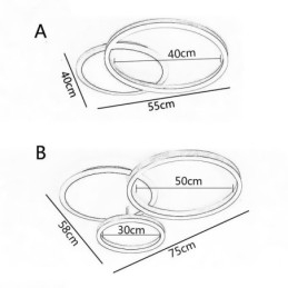 Plafonnier rond moderne encastrable doré