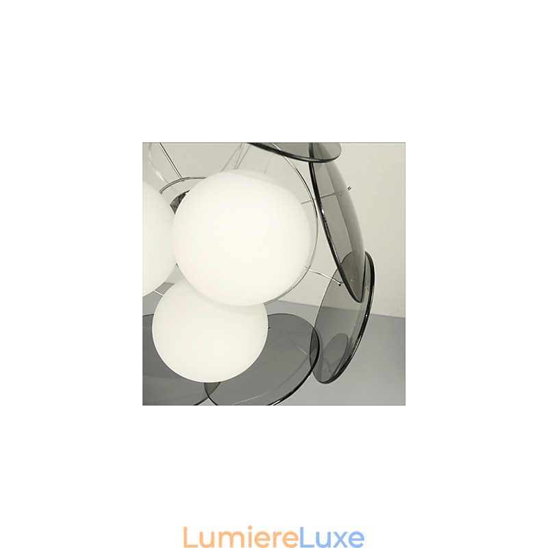 Offres Milan Simple Fashion Style Lustre Clair Lustre en Verre Gris Fumé