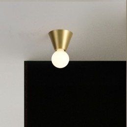 Mini plafonnier encastré en laiton nordique
