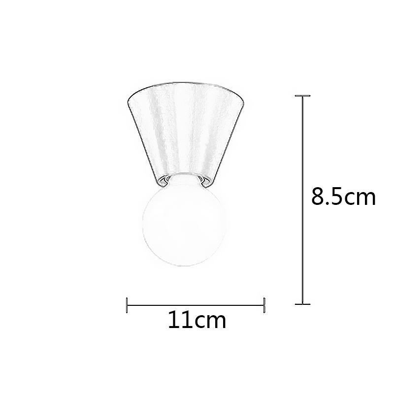 Mini plafonnier encastré en laiton nordique