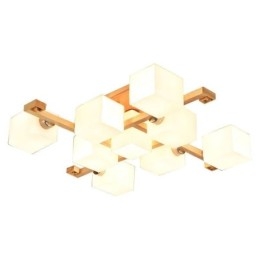 Plafonnier encastré nordique en bois massif, design créatif et chaleureux