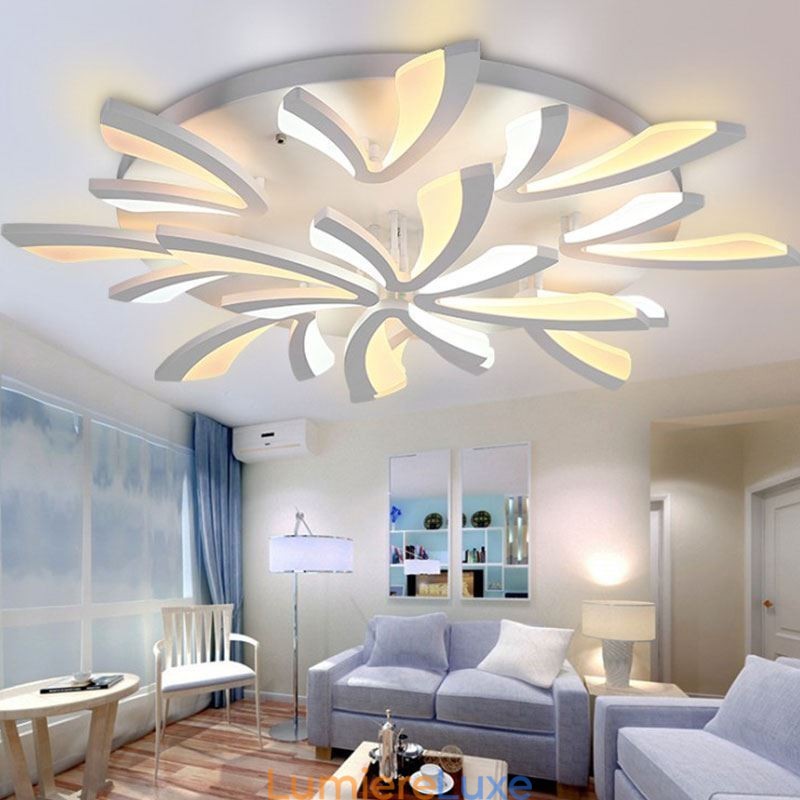 Plafonnier simple et moderne à montage encastré en forme de pissenlit