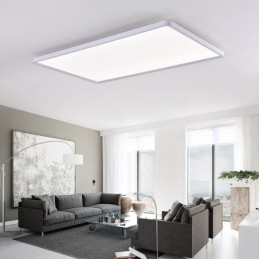 Plafonnier ultra-mince à encastrer Nordic Panel Light blanc
