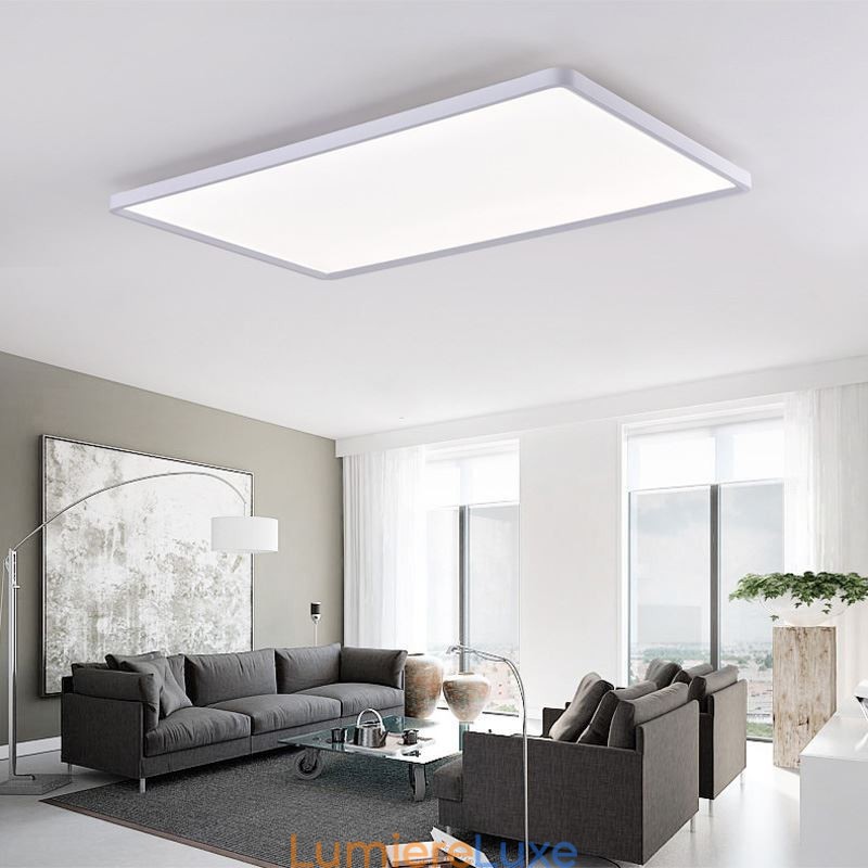 Plafonnier ultra-mince à encastrer Nordic Panel Light blanc