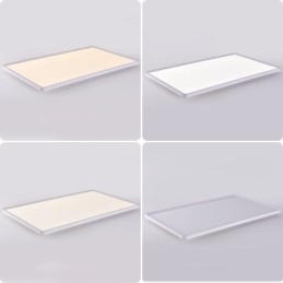 Plafonnier ultra-mince à encastrer Nordic Panel Light blanc