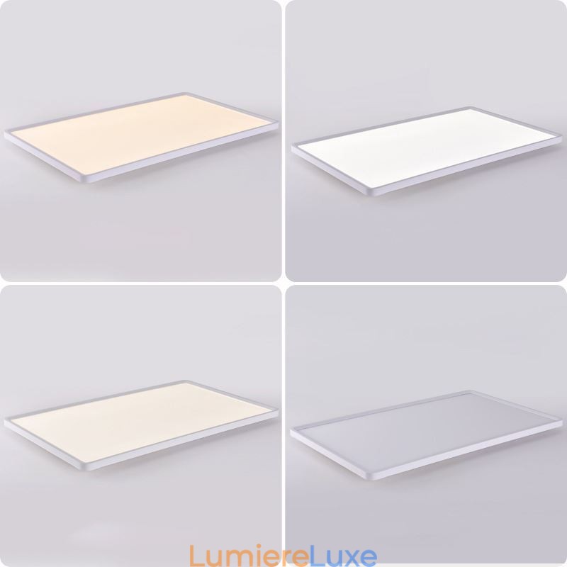 Plafonnier ultra-mince à encastrer Nordic Panel Light blanc