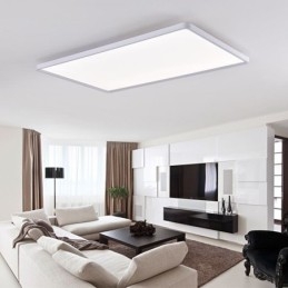 Plafonnier ultra-mince à encastrer Nordic Panel Light blanc