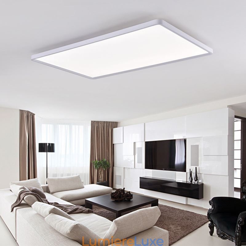 Plafonnier ultra-mince à encastrer Nordic Panel Light blanc