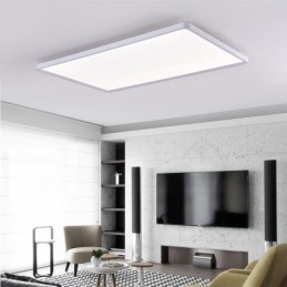 Plafonnier ultra-mince à encastrer Nordic Panel Light blanc