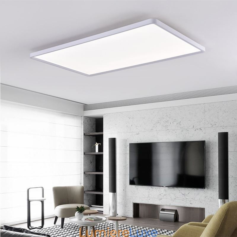 Plafonnier ultra-mince à encastrer Nordic Panel Light blanc