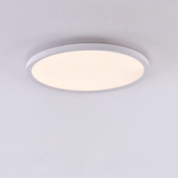 Plafonnier rond ultra-fin en aluminium à montage encastré de style nordique