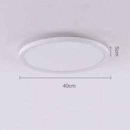Plafonnier rond ultra-fin en aluminium à montage encastré de style nordique