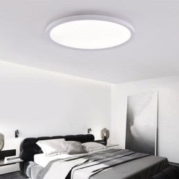Plafonnier rond ultra-fin en aluminium à montage encastré de style nordique