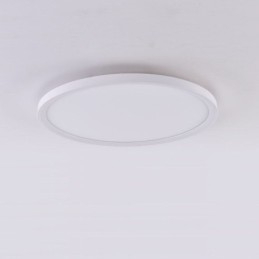 Plafonnier rond ultra-fin en aluminium à montage encastré de style nordique