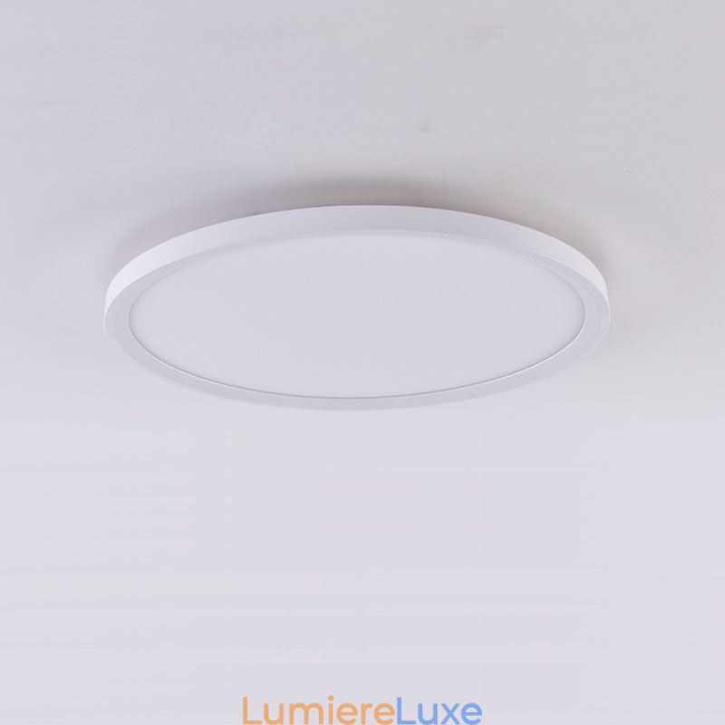 Plafonnier rond ultra-fin en aluminium à montage encastré de style nordique