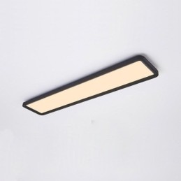 Plafonnier rectangulaire ultra-fin à montage encastré sur panneau, style nordique, éclairage d'intérieur
