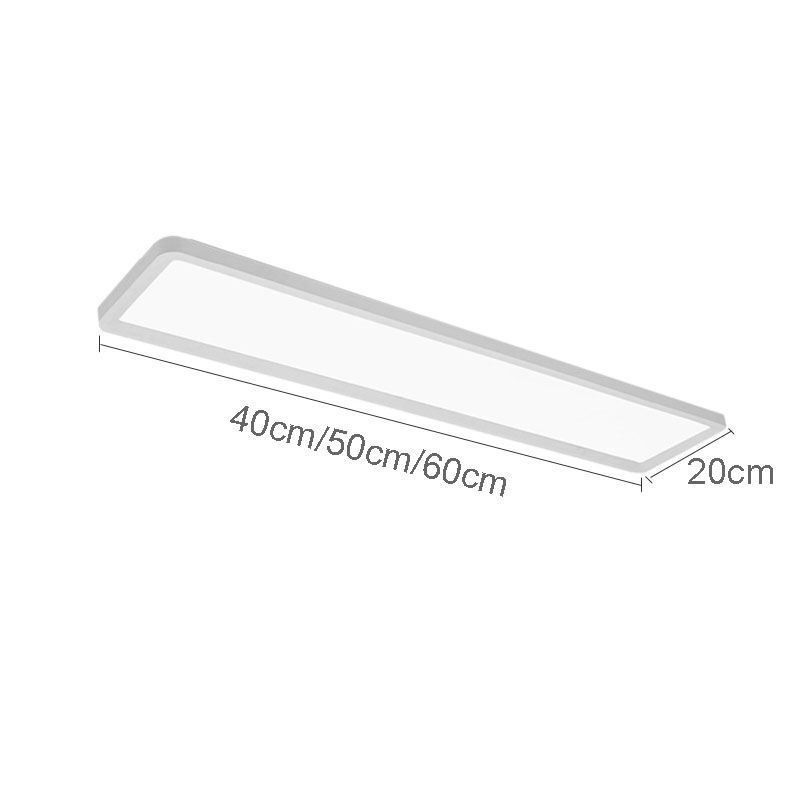 Plafonnier rectangulaire ultra-fin à montage encastré sur panneau, style nordique, éclairage d'intérieur