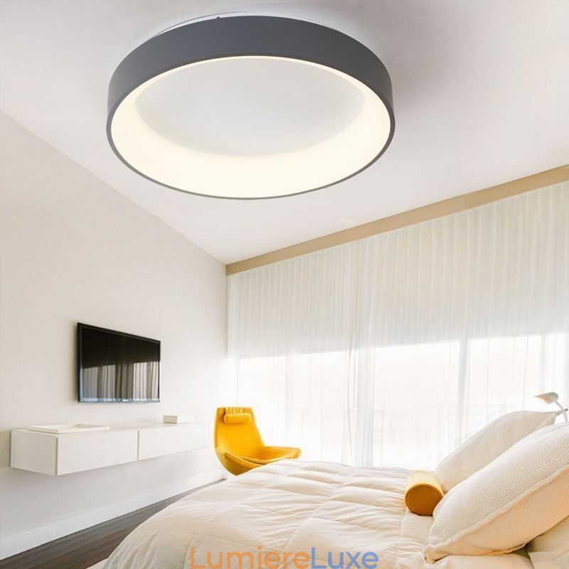 Plafonnier rond moderne à montage encastré, lampe à économie d'énergie