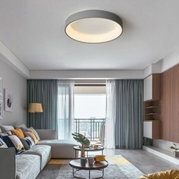 Plafonnier rond moderne à montage encastré, lampe à économie d'énergie