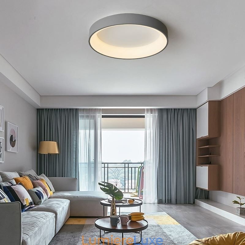 Plafonnier rond moderne à montage encastré, lampe à économie d'énergie