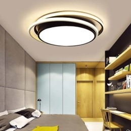 Plafonnier géométrique moderne et simple à montage encastré, lampe à cadre carré