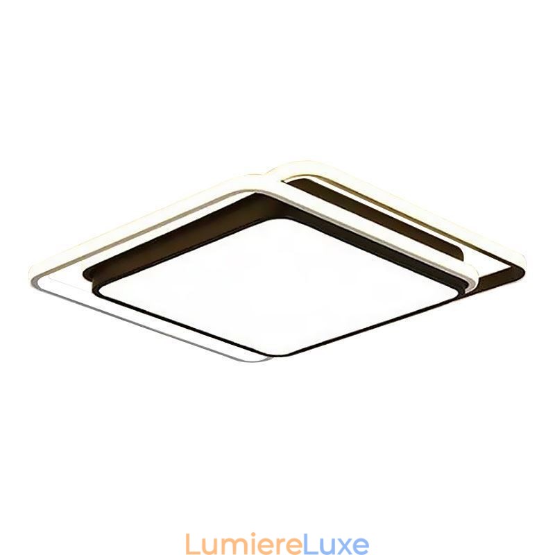 Plafonnier géométrique moderne et simple à montage encastré, lampe à cadre carré