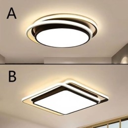 Plafonnier géométrique moderne et simple à montage encastré, lampe à cadre carré