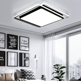 Plafonnier géométrique moderne et simple à montage encastré, lampe à cadre carré