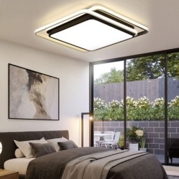 Plafonnier géométrique moderne et simple à montage encastré, lampe à cadre carré