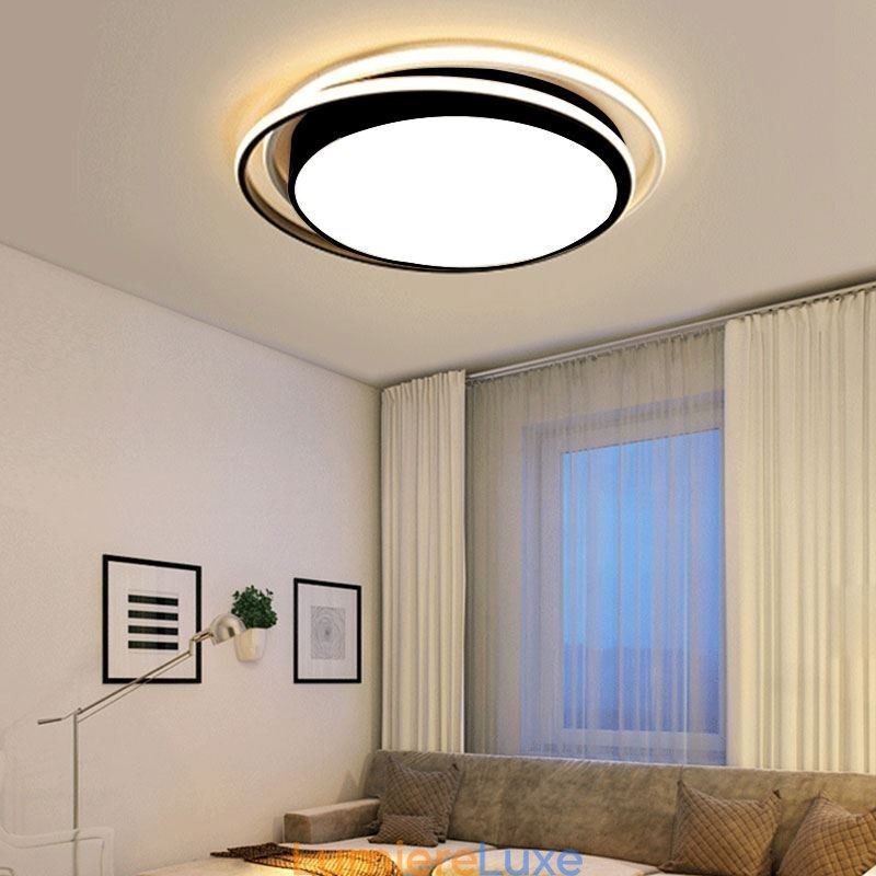 Plafonnier géométrique moderne et simple à montage encastré, lampe à cadre carré