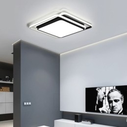Plafonnier géométrique moderne et simple à montage encastré, lampe à cadre carré