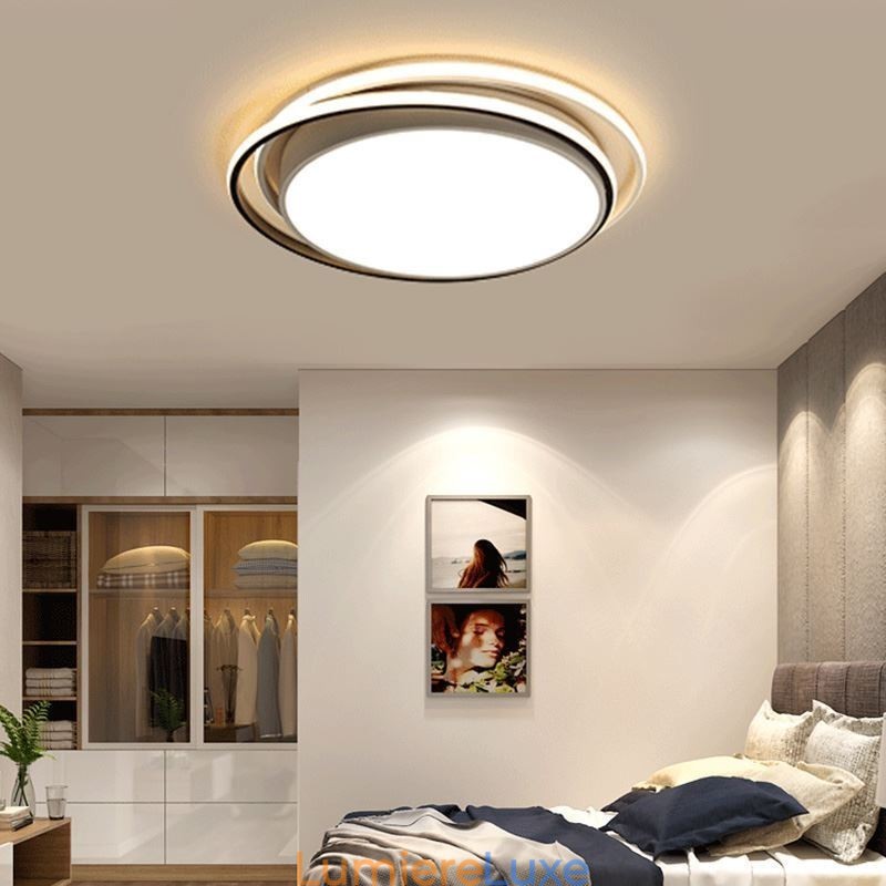 Plafonnier géométrique moderne et simple à montage encastré, lampe à cadre carré