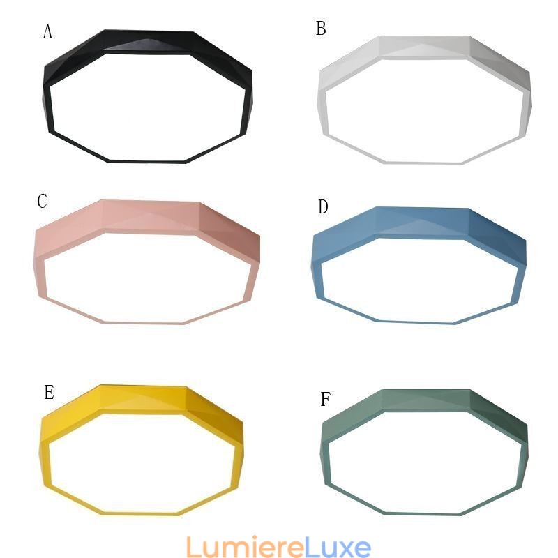 Plafonnier moderne à montage encastré, design hexagonal spécial, lampe ultra fine