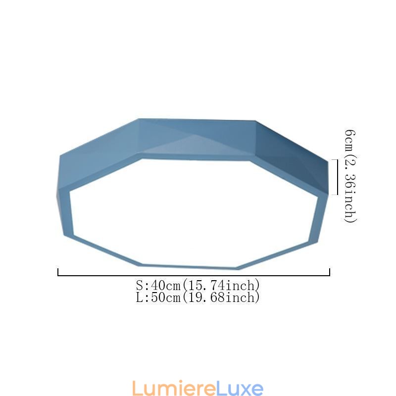 Plafonnier moderne à montage encastré, design hexagonal spécial, lampe ultra fine