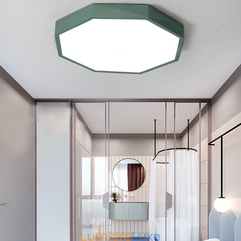 Plafonnier moderne à montage encastré, design hexagonal spécial, lampe ultra fine