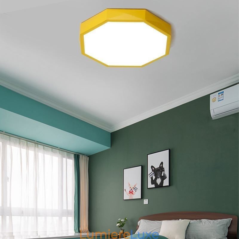 Plafonnier moderne à montage encastré, design hexagonal spécial, lampe ultra fine