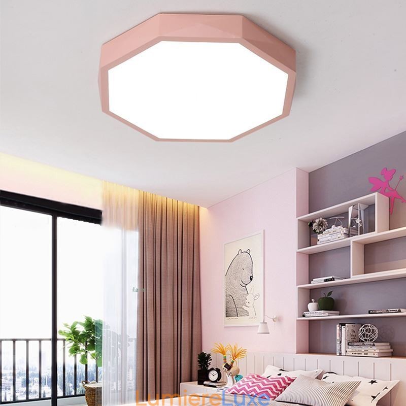 Plafonnier moderne à montage encastré, design hexagonal spécial, lampe ultra fine