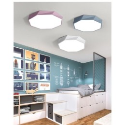 Plafonnier moderne à encastrer, design octogonal spécial, lampe ultra fine