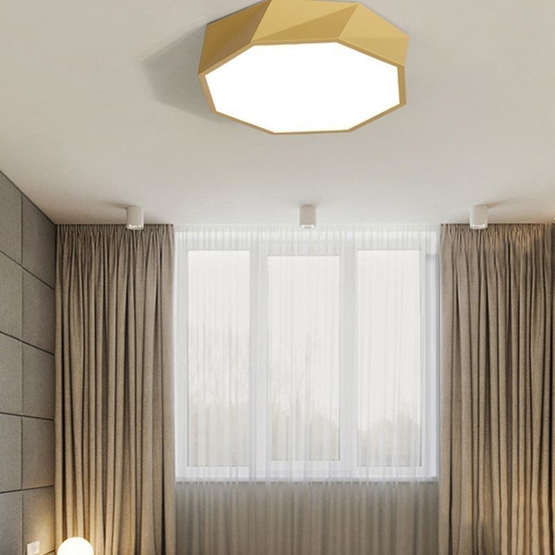 Plafonnier moderne à encastrer, design octogonal spécial, lampe ultra fine