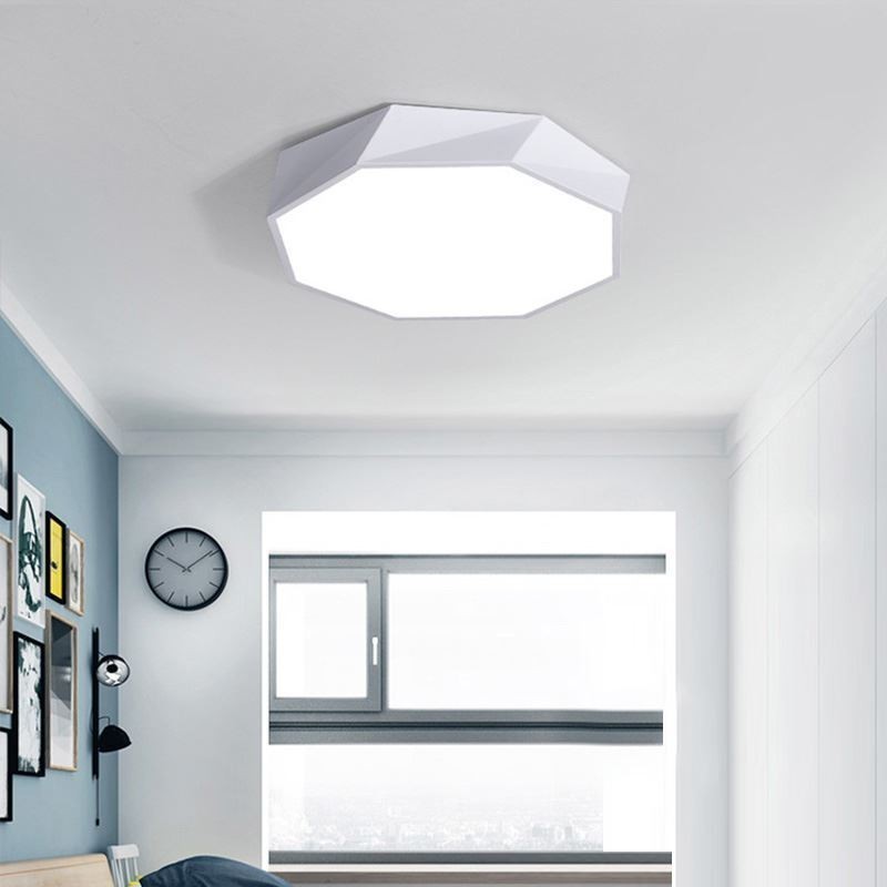 Plafonnier moderne à encastrer, design octogonal spécial, lampe ultra fine