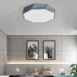 Plafonnier moderne à encastrer, design octogonal spécial, lampe ultra fine