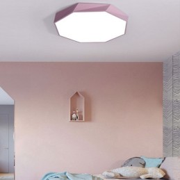 Plafonnier moderne à encastrer, design octogonal spécial, lampe ultra fine