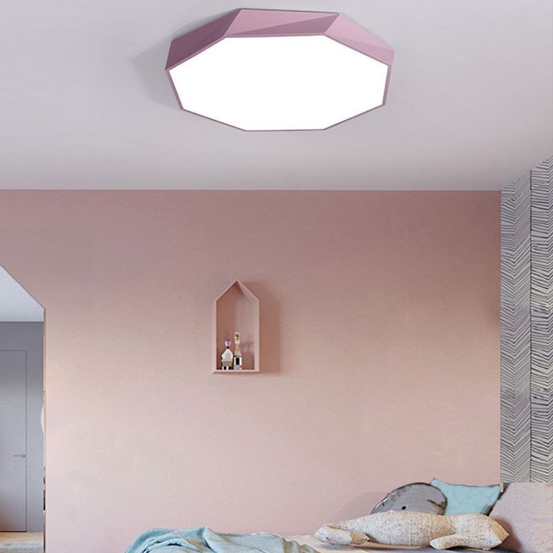 Plafonnier moderne à encastrer, design octogonal spécial, lampe ultra fine