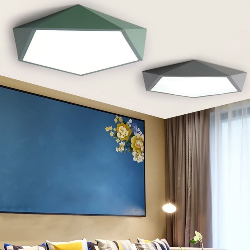 Plafonnier moderne à montage encastré au design diamant ultra fin pour la maison