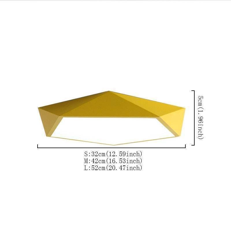 Plafonnier moderne à montage encastré au design diamant ultra fin pour la maison