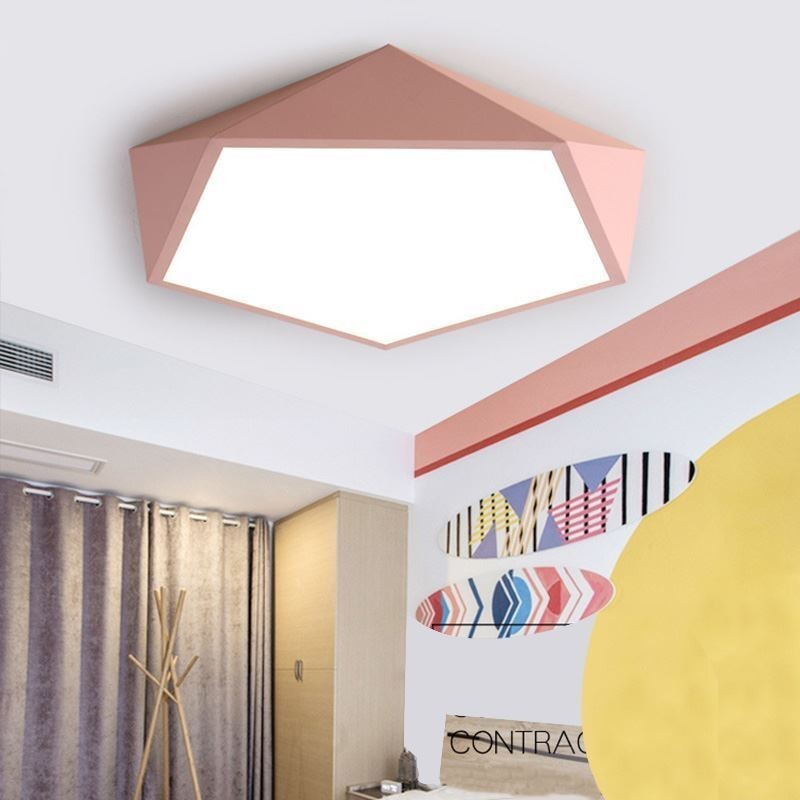 Plafonnier moderne à montage encastré au design diamant ultra fin pour la maison