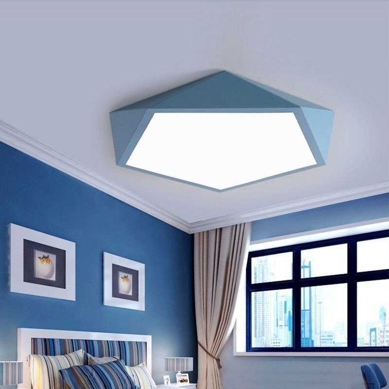 Plafonnier moderne à montage encastré au design diamant ultra fin pour la maison